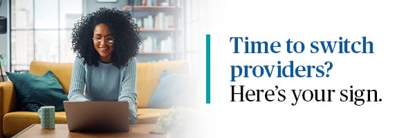 Time to switch providers? Here's your sign banner ad
