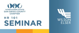 Register for the HR 101 Seminar in San Diego.